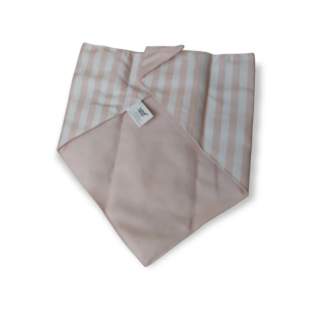 Tails and Noses Dog Bandana L to XL Easter Pink and White Stripe Pet